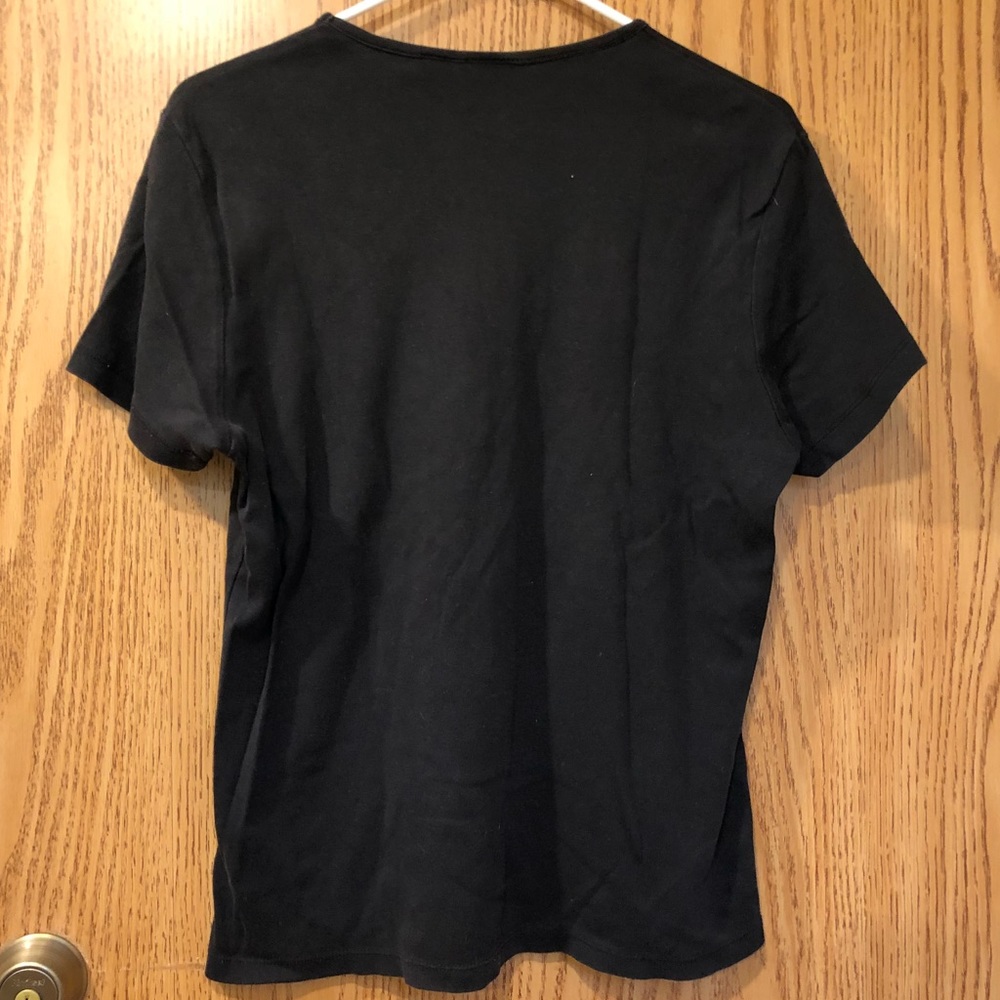 🔴 5/$25 Merona Black T-shirt Short Sleeve Top XL - Picture 3 of 3